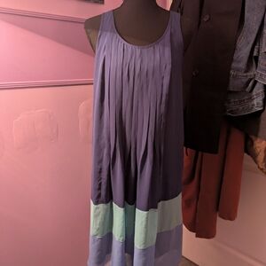 Apt. 9 Purple and Mint Pleated Maxi Dress